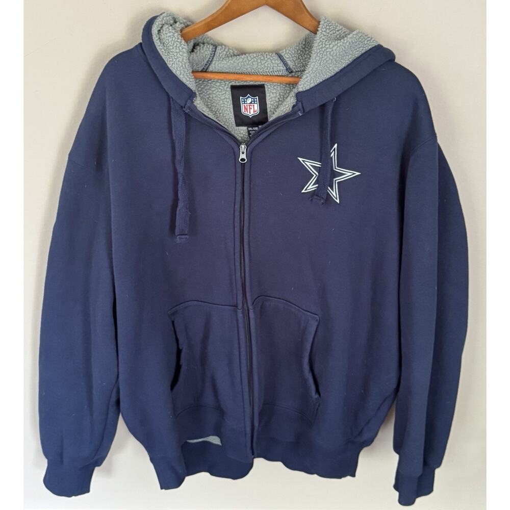 Dallas Cowboys NFL Ultra GAME XXL Full Zip Knit Hoodie Jacket Men's